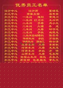 2015年度九五至尊VI集团优良员工一览表